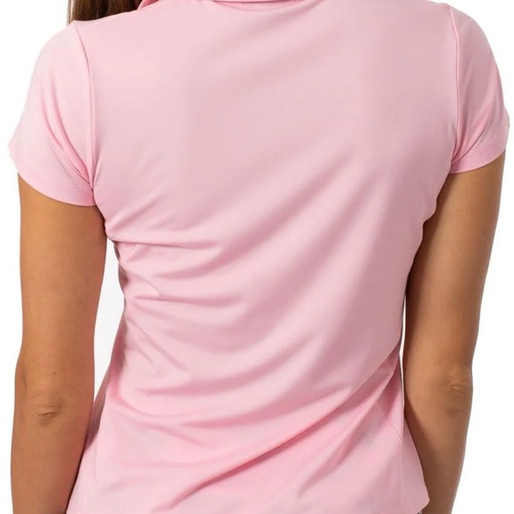 Golftini Ruffle Polo Performance Golf Top Pink Medium - Picture 9 of 9